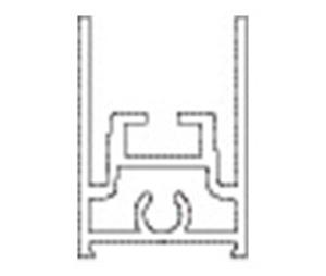 Besam US01-0411LLCL 2 1/2" Top Rail CLR - Sold per Feet