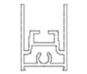 Besam US01-0411LLDB 2 1/2" Top Rail CLR - DB - Sold per Feet