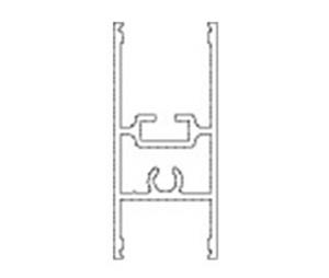 Besam US01-0412LLCL 4" Bottom Rail - CL - Sold per Feet