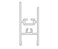 Besam US01-0414-LLCL FBO-A/L 4" Bottom Rail - CL - Sold per Feet