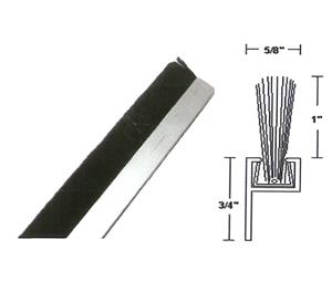 Door Controls FS77-8 Clear Anodized Bug Guard/Floor Sweep Pile, 8 tf Length