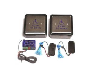 DCM PPW-45SQSM Wireless 4.5" Square Surface Mount Push Plate Package