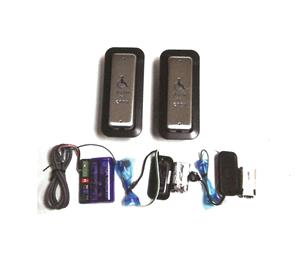 DCM PPW-475JMBFM Wireless 4.75" Jamb Flush Mount Push Plate Package