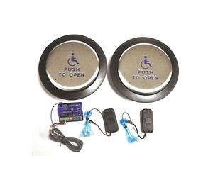DCM PPW-6RNDFM Wireless 6" Round Flush Mount Push Plate Package
