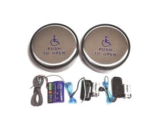 DCM PPW-6RNDSM Wireless 6" Round Surface Mount Push Plate Package