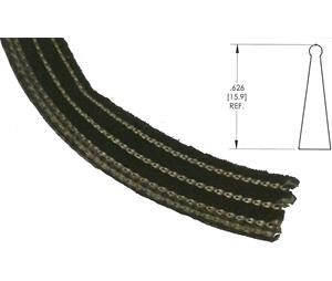 Dorma DE0152-120 Weatherstrip-SK27159 (15.9mm)-Sold per Feet