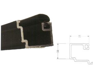 Dorma DE0210-01B-8 1/4 Glass Stop with Vinyl - DB - 8 Feet