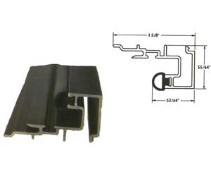 RECORD/KM 5-11-4039DB Glass Stop Gutter with Vinyl Square - DB