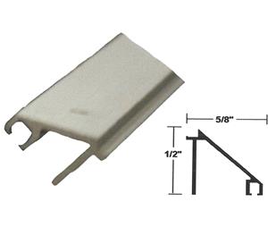 Stanley Access 412569-8 Beveled Glass Stop with Vinyl 1/4", Clear finish, 8ft