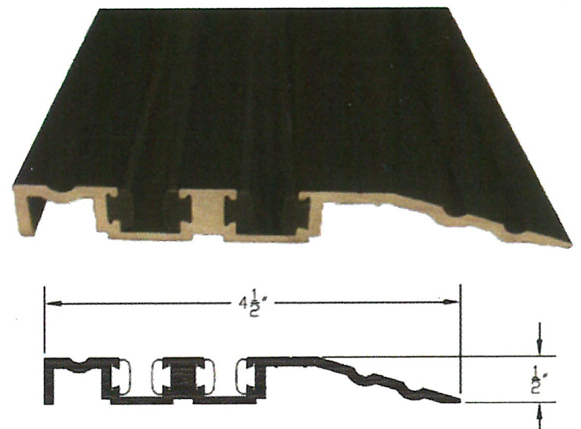 Stanley 536340 Tapered Threshold 41/2" W, Vinyl, DB