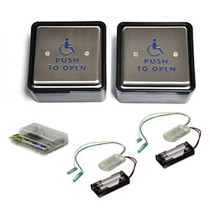 DCM PPW900-475SQSM Push Plates Package Wireless 4.75" SQ SM