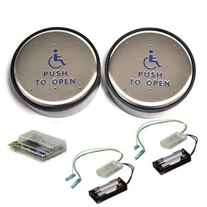 DCM PPW900-6RNDSM Push Plates Package Wireless 6" RND SM