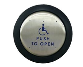 Door Controls DC10002RS Push Plate Package, Round Surface