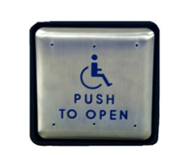 Door Controls DC10001RS Push Plate Package, Round Surface