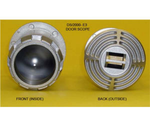 Door Scope DS/2000 E-3 Adjustable Aluminum Door Viewer Fits doors 2-1/8" to 3" thick Silver Finish