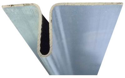 Zinc Standard Rib Strip Double Hung Windows Head Section 