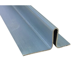 Dorbin 2PZ 1" Wide Zinc Standard Rib Strip Double Hung Window Sill Section - 24" Long