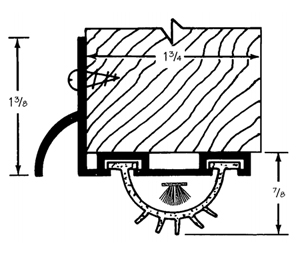 Dorbin 45DP Dk. Brown Aluminum 36" Door Bottom with Pile Insert