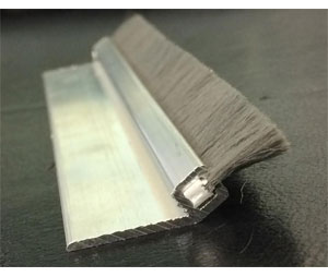 Dorbin 133AP 28" Mill Finish Aluminum Angled Door Sweep with Pile Insert