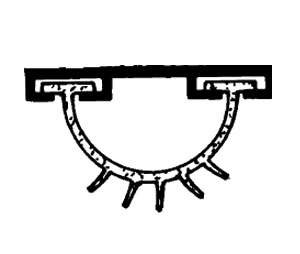 Dorbin 13AS 66" Pewter Aluminum Door Bottom with Santoprene Seal