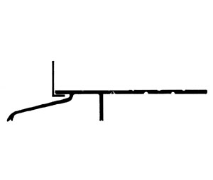Dorbin 170A 42" Mill Finish Aluminum Interlocking Threshold with No. 33AE Hook