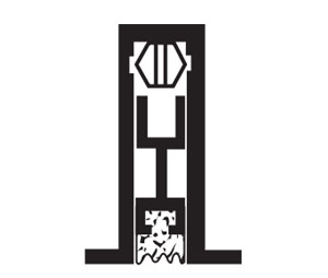 Dorbin 185 44" Mill Finish Aluminum Automatic Door Bottom with Neoprene Insert