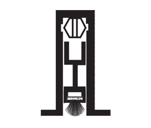 Dorbin 185 Pile 32" Mill Finish Aluminum Automatic Door Bottom with Pile Insert