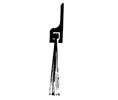 Dorbin 223AP Satin Aluminum 24" Door Sweep with Nylon Brush Insert - 1-7/8"H