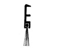 Dorbin 241AP Mill Aluminum 36" Door Sweep with Nylon Brush Insert - 1-1/2"H