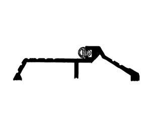 Dorbin 266AV 36" Mill Finish Aluminum Latchtrack Threshold with Vinyl insert