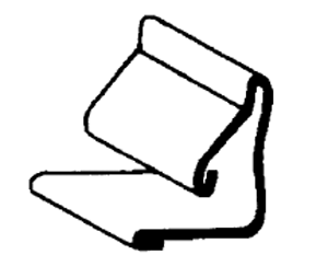 Dorbin 27B Tape 28" Bronze Lock Strip with Self-Adhesive Tape - 3/8"H