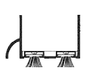 Dorbin 44AP 44" Polished Aluminum Door Bottom with Pile Insert