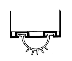 Dorbin 4AS 96" Satin Aluminum Door Bottom with Santoprene Insert