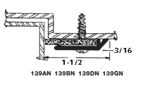 Dorbin 139AN 72" x 84" Head & Jamb Weatherstrip