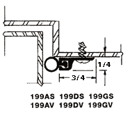 Dorbin 199AV 36" Head & Jamb Weatherstrip
