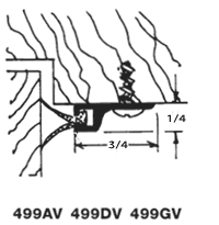Dorbin 499AV 36" x 96" Mill Head & Jamb Weatherstrip