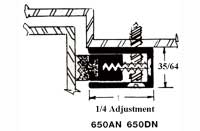 Dorbin 650DS 72" x 84" Head & Jamb Weatherstrip