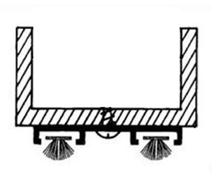 Dorbin 13AP Mill Aluminum 54" Door Bottom with Pile Insert