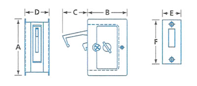 Round Pocket Door Lock
