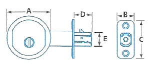 Round Pocket Door Lock
