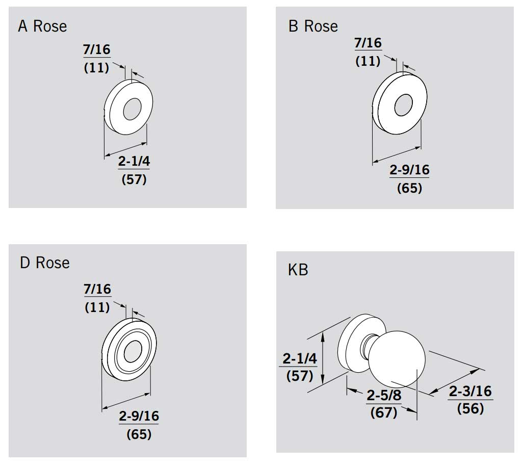 Dorma 79001 KBA 630 M9000 Series Locks Knob and A Rose Outside