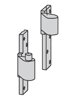 Dorma 75240 626 LH 3/4" Offset Intermediate Pivot Satin Chrome - Left Handed