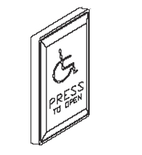 Dorma 800-WS-1 Wired Wall Switch - Hard Wired