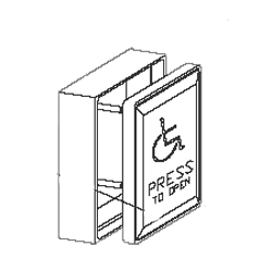 Dorma 800-WS/RFT-1 Wireless Wall Switch 