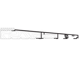 DraftSeal DS1001AOAK109 10" x 109” Sill Inswing with Fixed Oak Top - Extruded Aluminum Mill