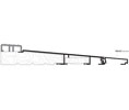 DraftSeal DS1012AHVT109 10-1/2” x 109” Sill Inswing with Fixed High Vinyl Top - Beige - Extruded Aluminum Mill 