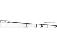 DraftSeal DS1115AHVT109 11-1/2” x 109” Sill Inswing with Fixed High Vinyl Top - Beige - Extruded Aluminum Mill 