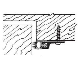 DraftSeal DS104D17 1/3 ft x 2/7 ft Commercial Door Weathersealing with Cold Temperature Vinyl Insert - Bronze Anodized