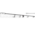 DraftSeal DS1212AVT109 12-1/2” x 109” Sill Inswing with Fixed Vinyl Top - Beige - Extruded Aluminum Mill 