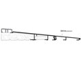 DraftSeal DS1212AHVT109 12-1/2” x 109” Sill Inswing with Fixed High Vinyl Top - Beige - Extruded Aluminum Mill 